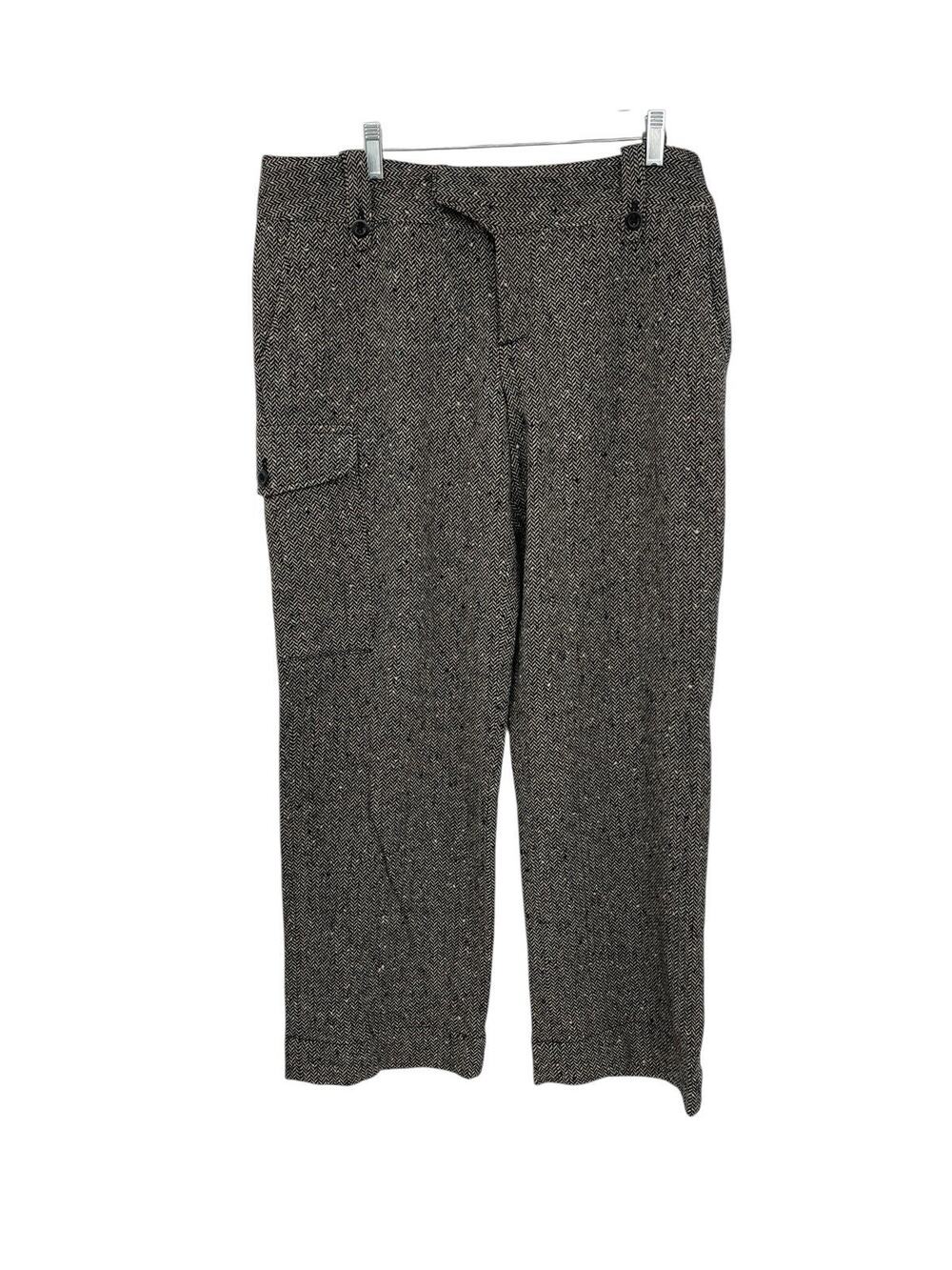 Vintage Ralph Lauren Sport Trousers Pants Herringbone Wool Cargo Field Size 12